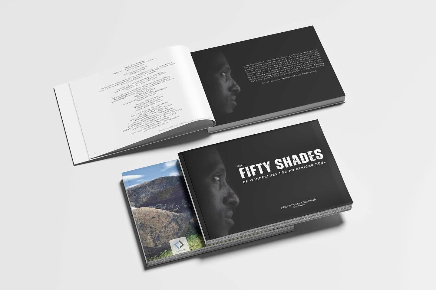 Fifty Shades of Wanderlust for an African Soul cover and open book spreads