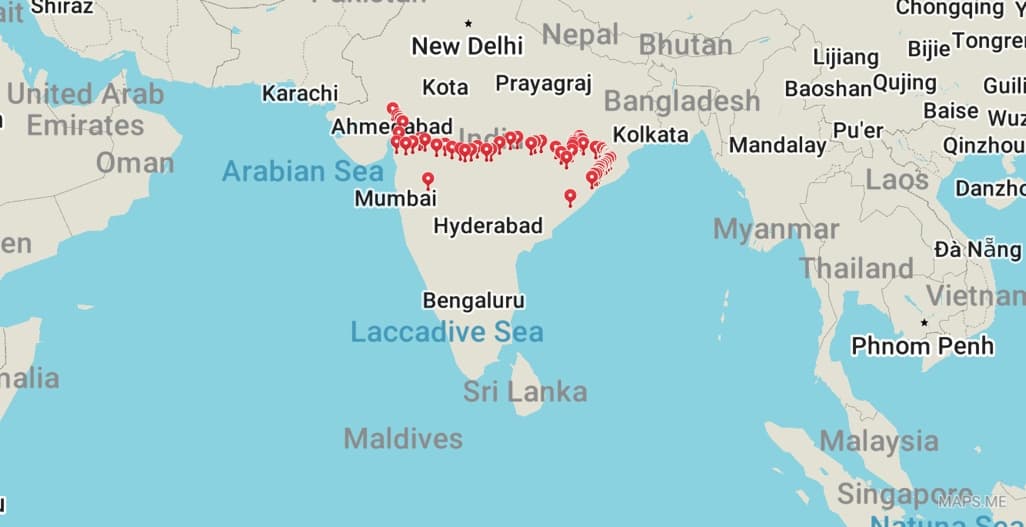 Crossing India, Ahmedabad—Bhubaneswar